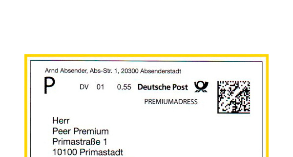 Deutsche Post PremiumAdress: Label
